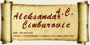 Aleksandar Čimburović vizit kartica